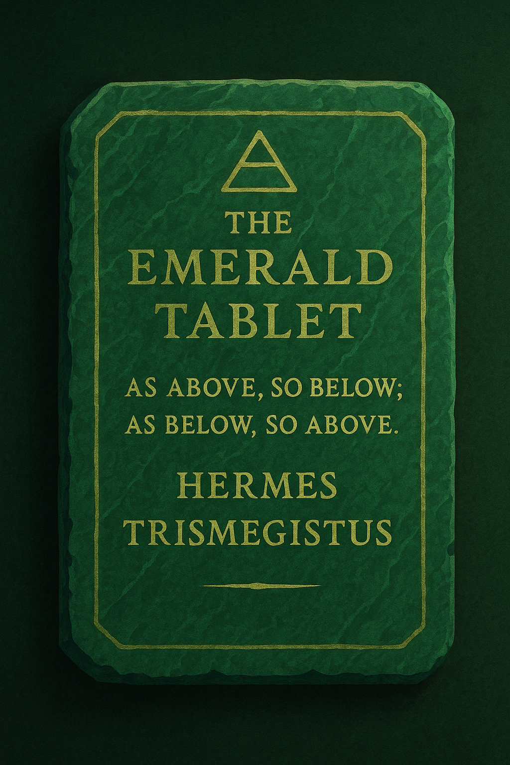 The Emerald Tablet: Decoding the Alchemical Wisdom of Hermes Trismegistus